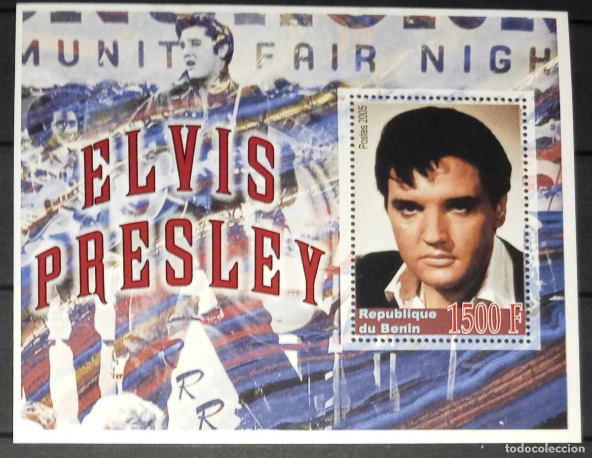 Selos: BENIN 2005 SHEET MNH ELVIS PRESLEY SINGERS MUSIC CANTANTES MUSICA