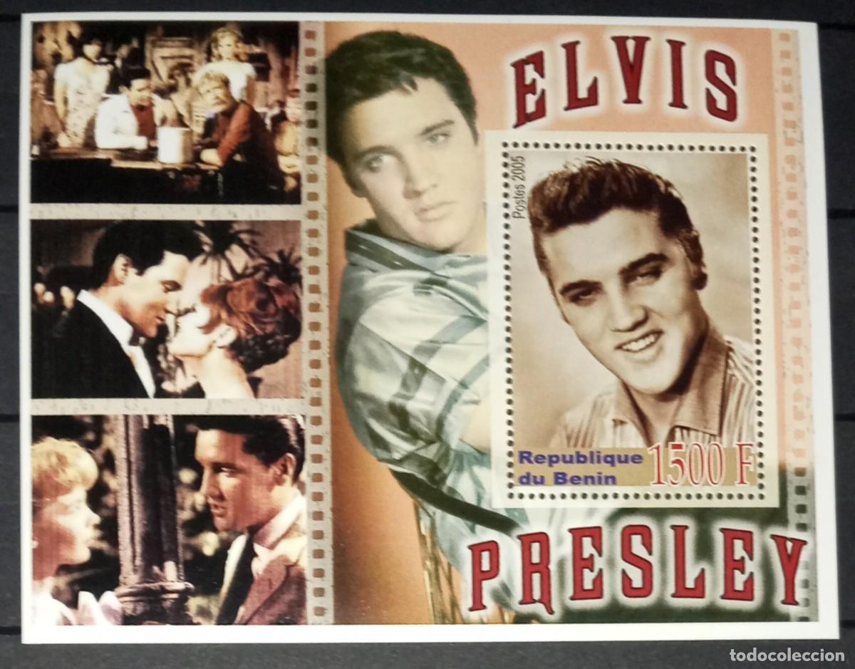 Selos: BENIN 2005 SHEET MNH ELVIS PRESLEY SINGERS MUSIC CANTANTES MUSICA