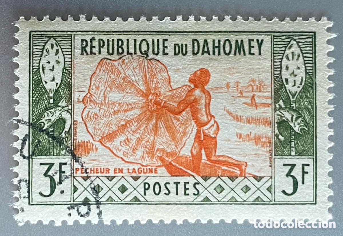 Sellos: Dahomey. Benin. Profesiones. Pescador. 1961