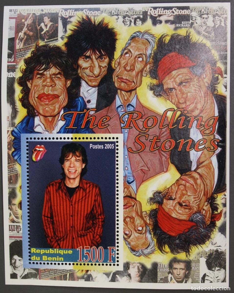 Sellos: BENIN 2005 SHEET MNH ROLLING STONES CANTANTES MUSICA SINGERS MUSIC