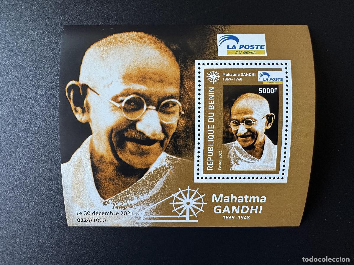 Sellos: Ben&iacute;n 2021 Mi. Beato 66 Mohandas Mahatma Gandhi (India)