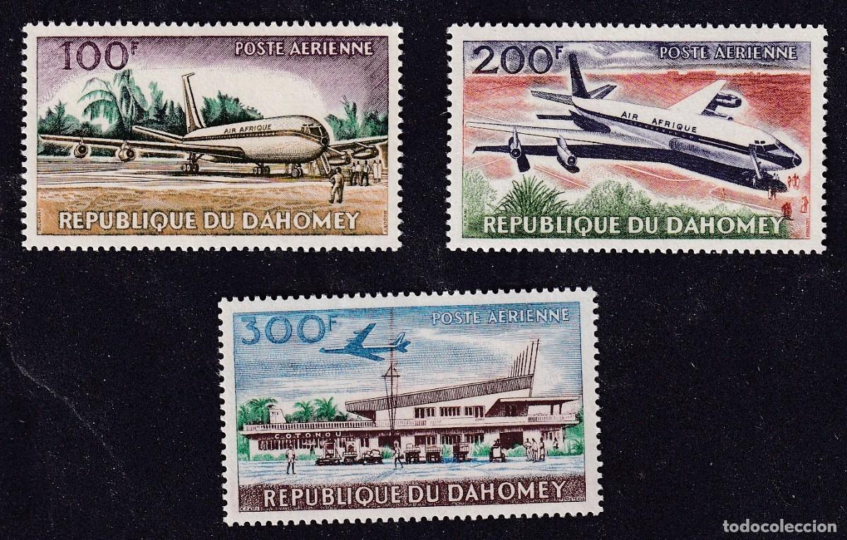 Sellos: DAHOMEY (BENIN) Yvert PA n&deg; 24 &agrave; 26 ** avions