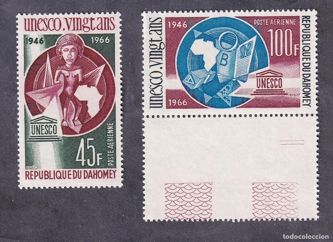 Sellos: DAHOMEY (BENIN) Yvert PA n&deg; 48 et 49 ** anniversaire de l'UNESCO