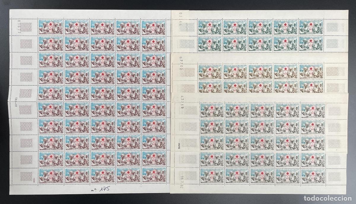 Stamps: Dahomey 1962 YT 175-178 tabl&oacute;n Cruz Roja Medicine enfermero