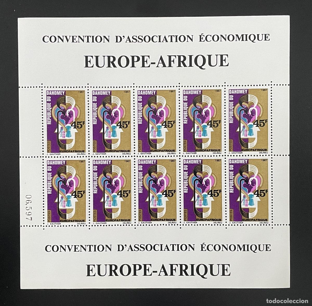 Sellos: Dahomey 1967 YT 258 tabl&oacute;n Cooperaci&oacute;n Europa-&Aacute;frica Europa &Aacute;frica