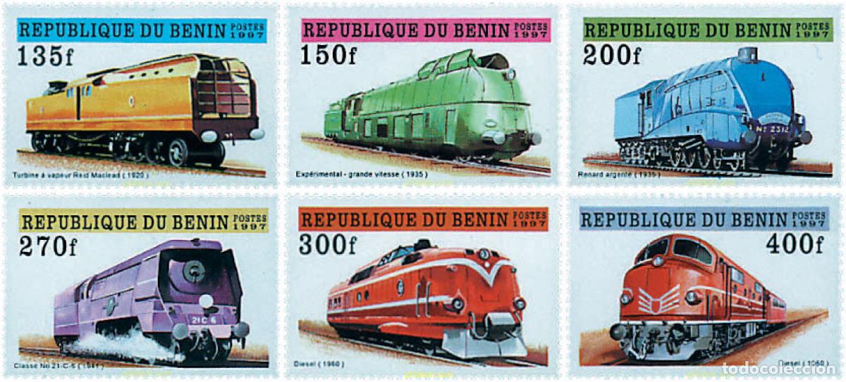Sellos: 57385 MNH BENIN 1997 TRENES MODERNOS