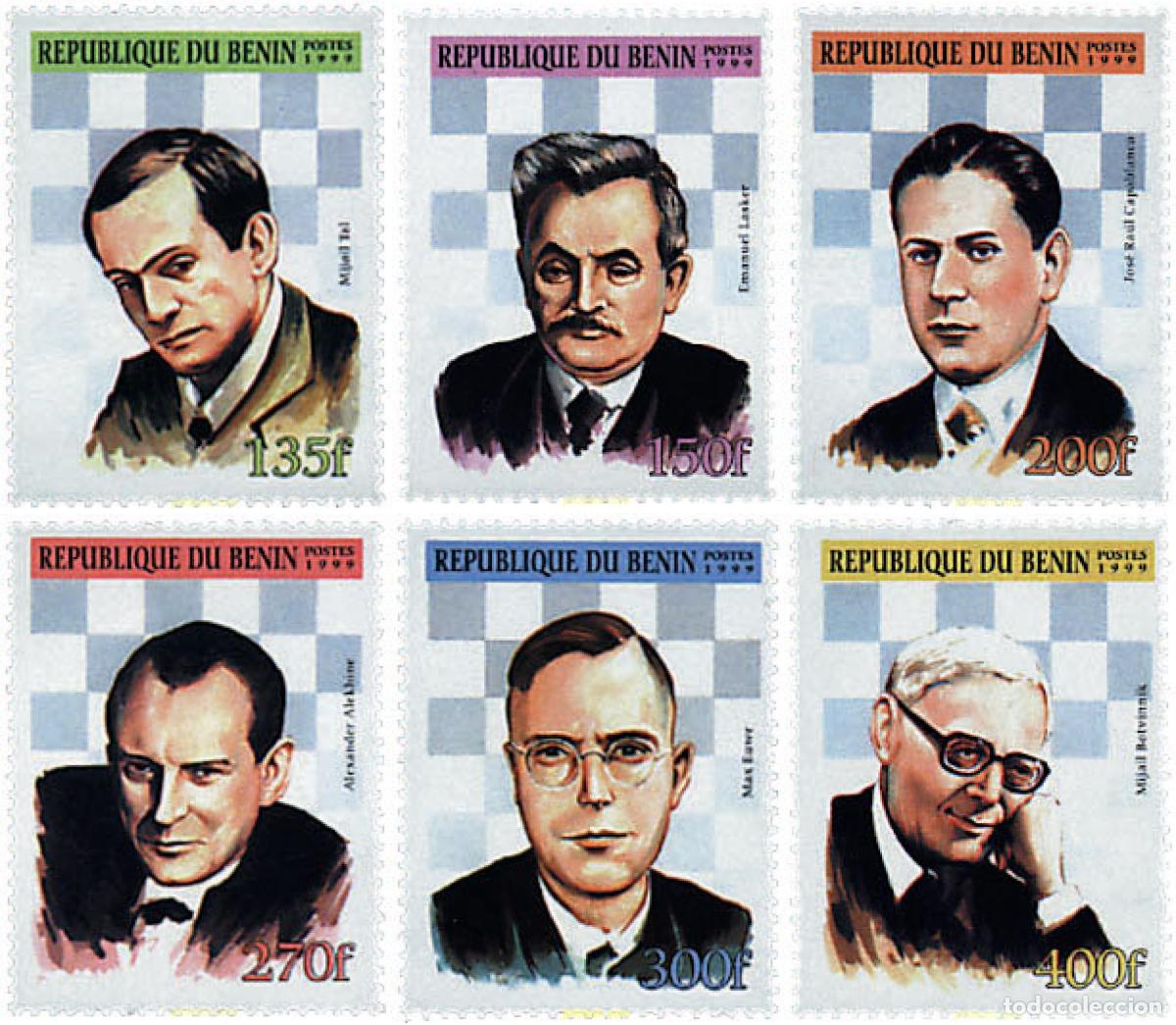 Sellos: 63941 MNH BENIN 1999 JUGADORES DE AJEDREZ