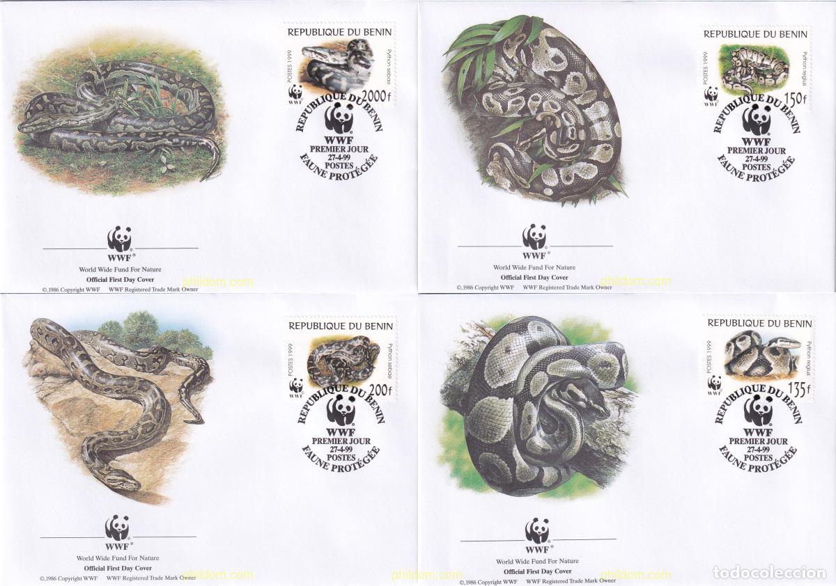 Sellos: 23245 MNH BENIN 1999 PITONES REAL Y DE ROCA AFRICANA