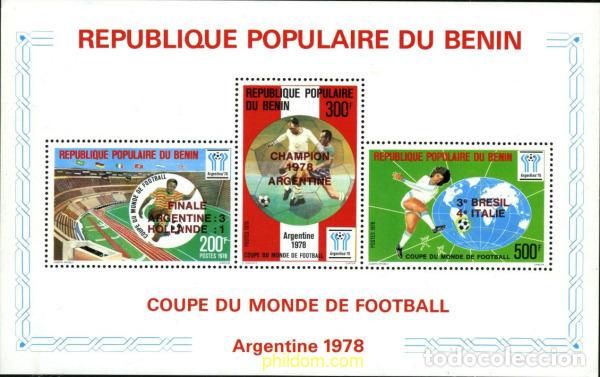 Sellos: 39217 MNH BENIN 1978 COPA DEL MUNDO DE FUTBOL. ARGENTINA-78. VENCEDORES