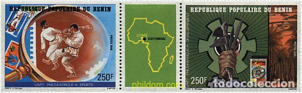 Sellos: 6508 MNH BENIN 1985 PHILEXAFRIQUE 2. EXPOSICION FILATELICA INTERNACIONAL