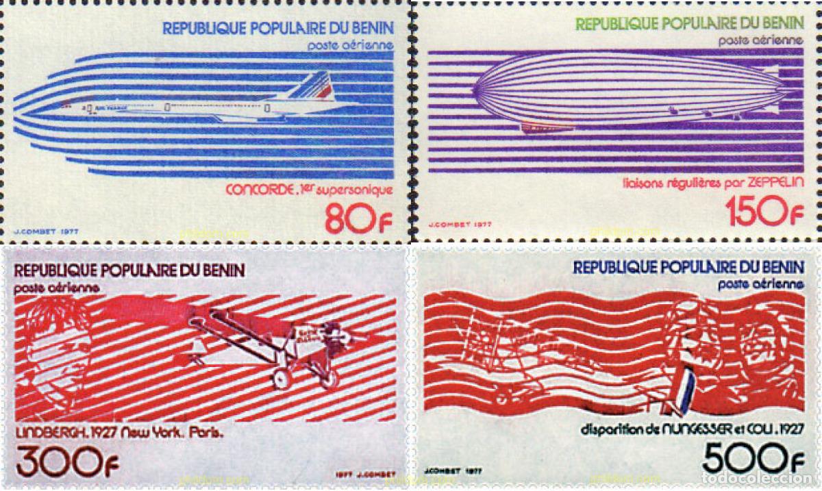 Stamps: 39105 MNH BENIN 1977 PIONEROS DE LA AVIACION