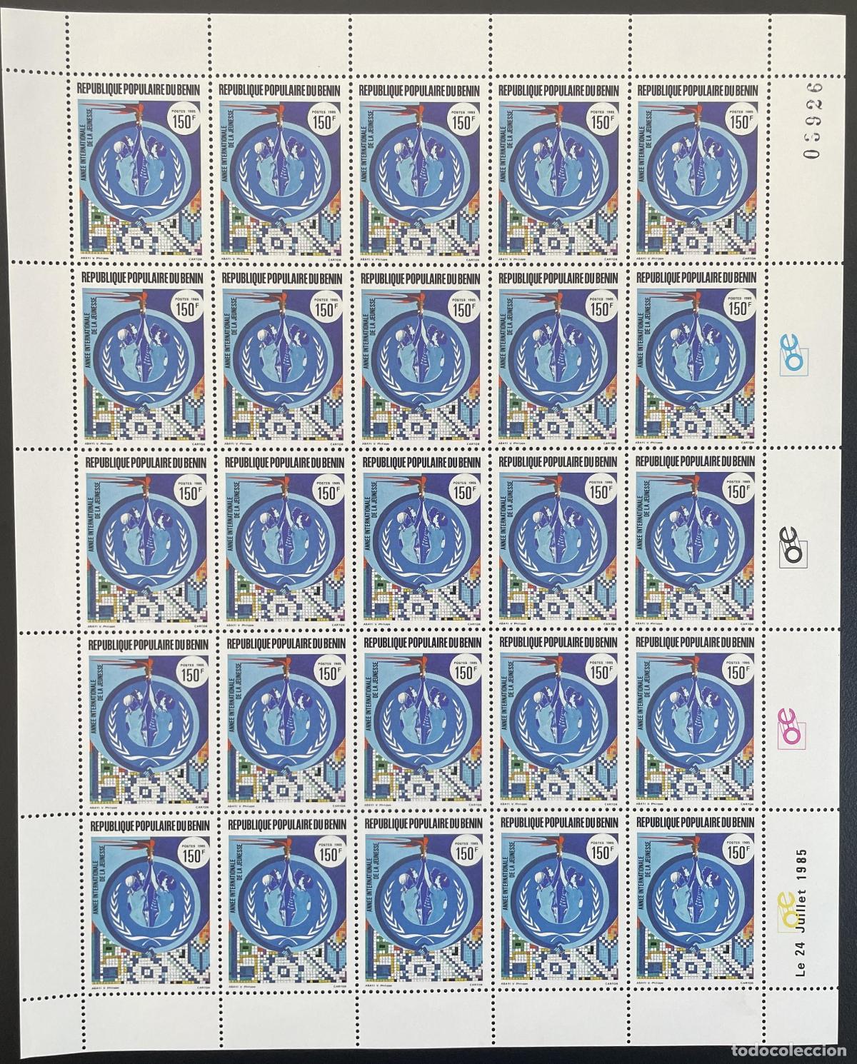 Briefmarken: Benin 1985 YT 618 hoja A&ntilde;o Internacional de la Juventud y