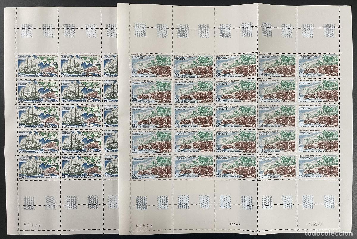 Francobolli: Benin 1979 YT PA 292-293 a bordo del barco Captain James Cook Resolution boat