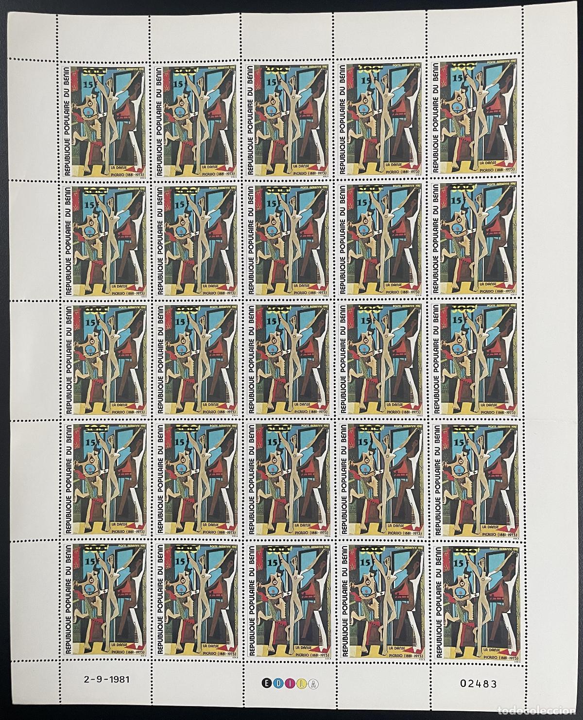 Francobolli: Ben&iacute;n 1981 YT PA 323 tablero sobrecargado Picasso La danza pintura art&iacute;stica