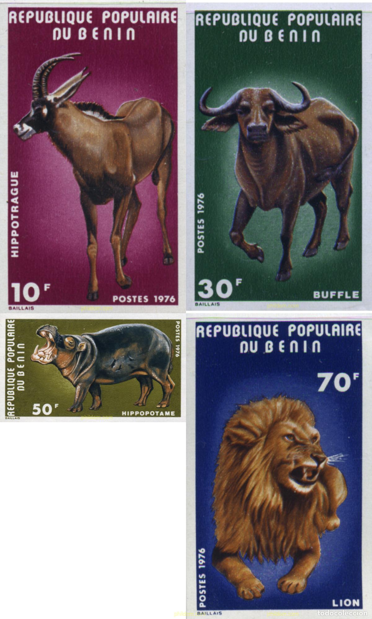 Sellos: 193414 MNH BENIN 1976 ANIMALES DEL PARQUE NACIONAL DE PENDJARI