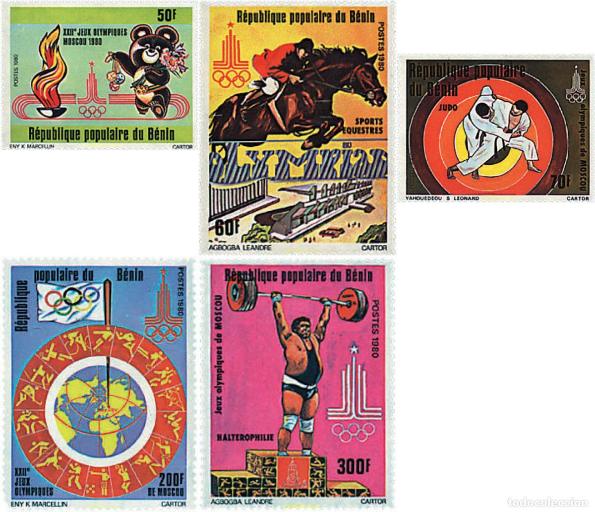 Sellos: 52558 MNH BENIN 1980 22 JUEGOS OLIMPICOS VERANO MOSCU 1980