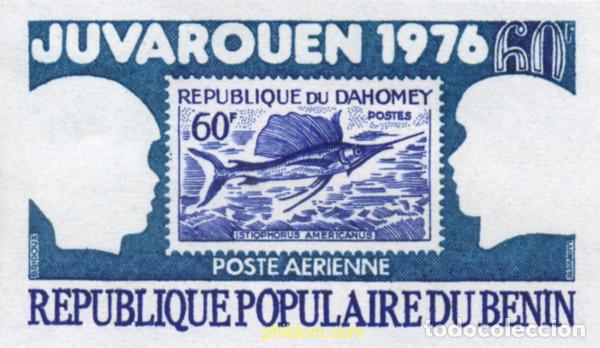 Sellos: 202570 MNH BENIN 1976 EXPOSICION FILATELICA JUVENIL.