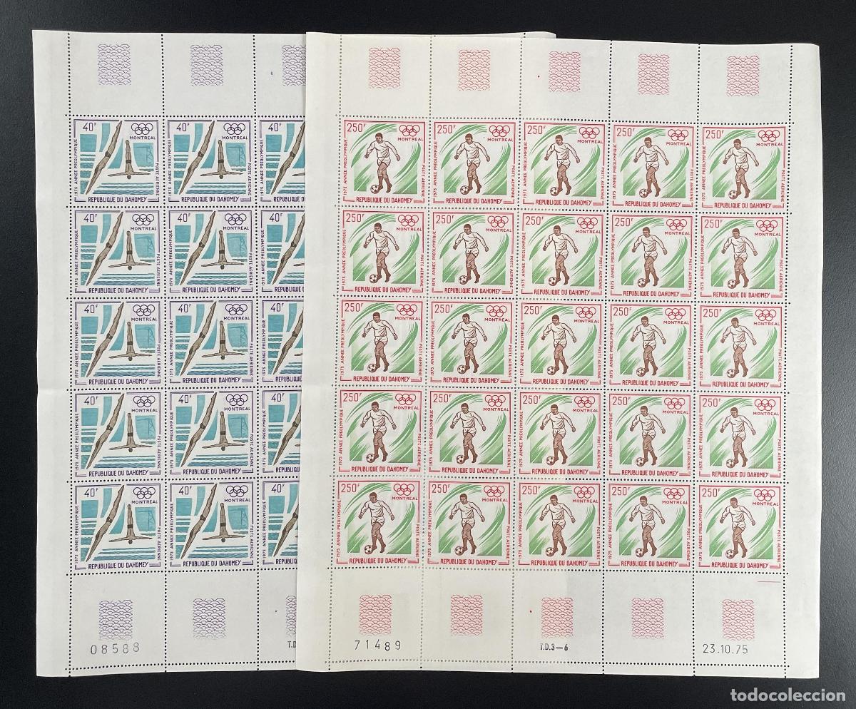Timbres: Mesa de buceo Dahomey 1975 YT PA 242-243 tabl&oacute;n los Juegos Ol&iacute;mpicos Montreal