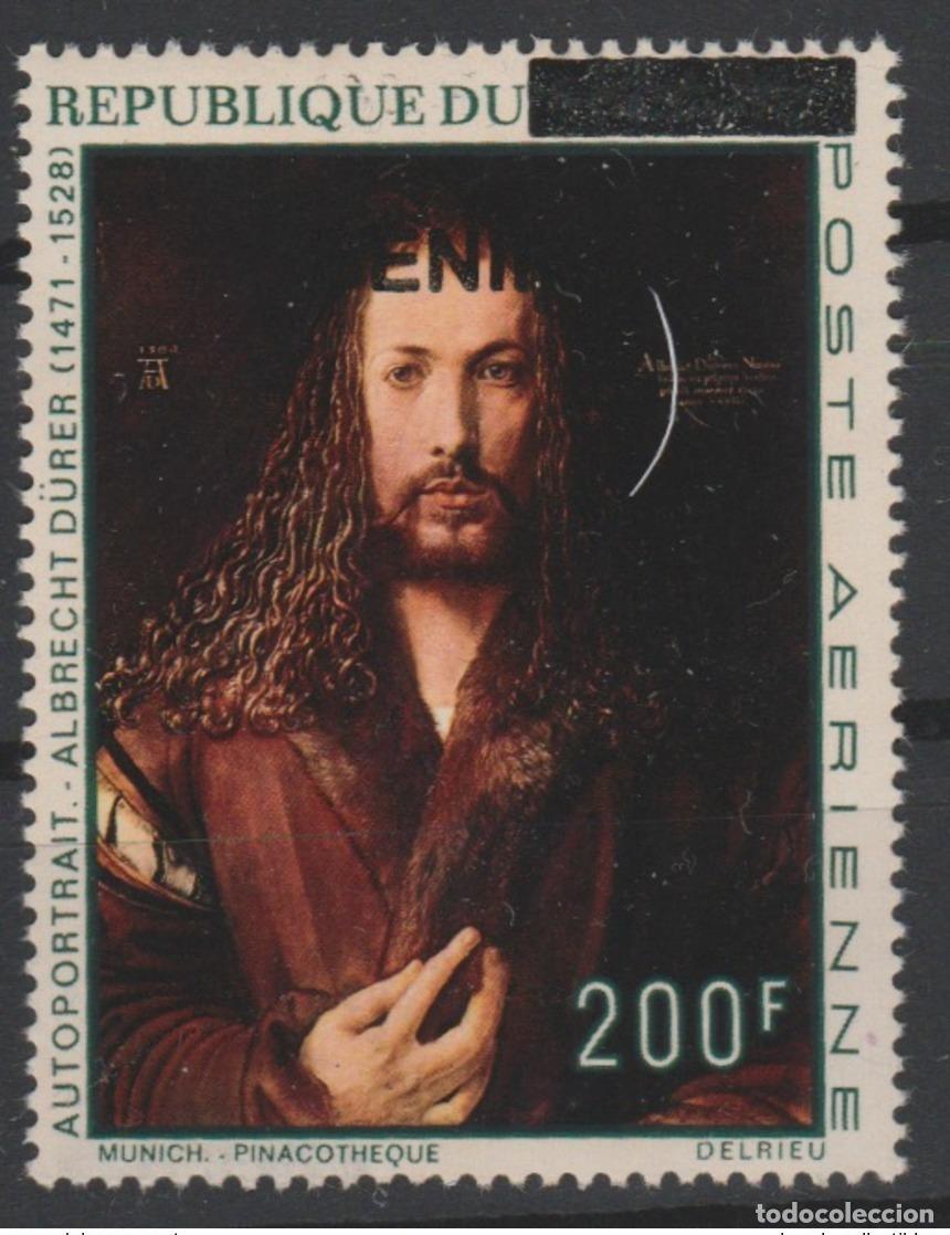 Sellos: Benin 2008/2009 Mi. 1533 Pintura de autorretrato Alberto Durero sobreimpresa MNH**