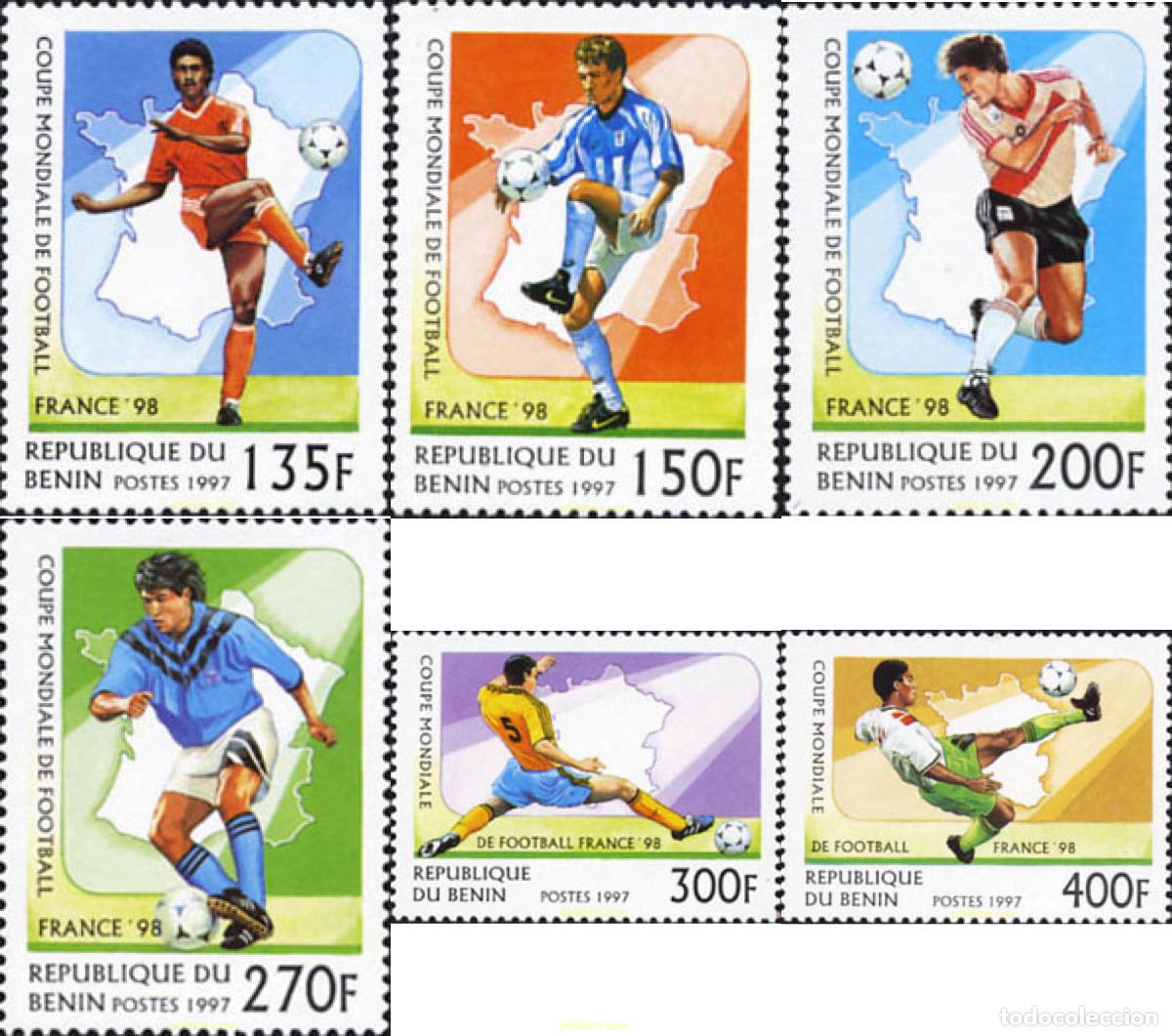Sellos: 49712 MNH BENIN 1997 COPA DEL MUNDO DE FUTBOL. FRANCIA-98
