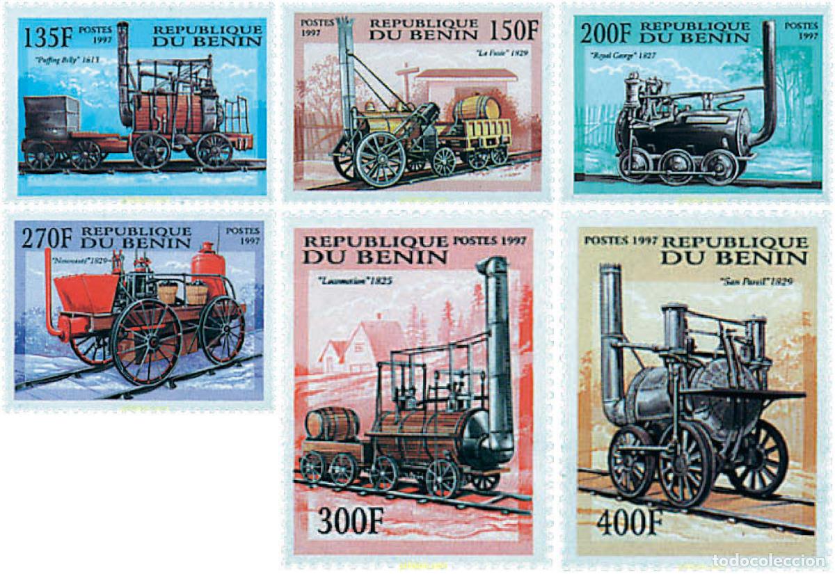 Sellos: 61312 MNH BENIN 1997 LOCOMOTORAS ANTIGUAS