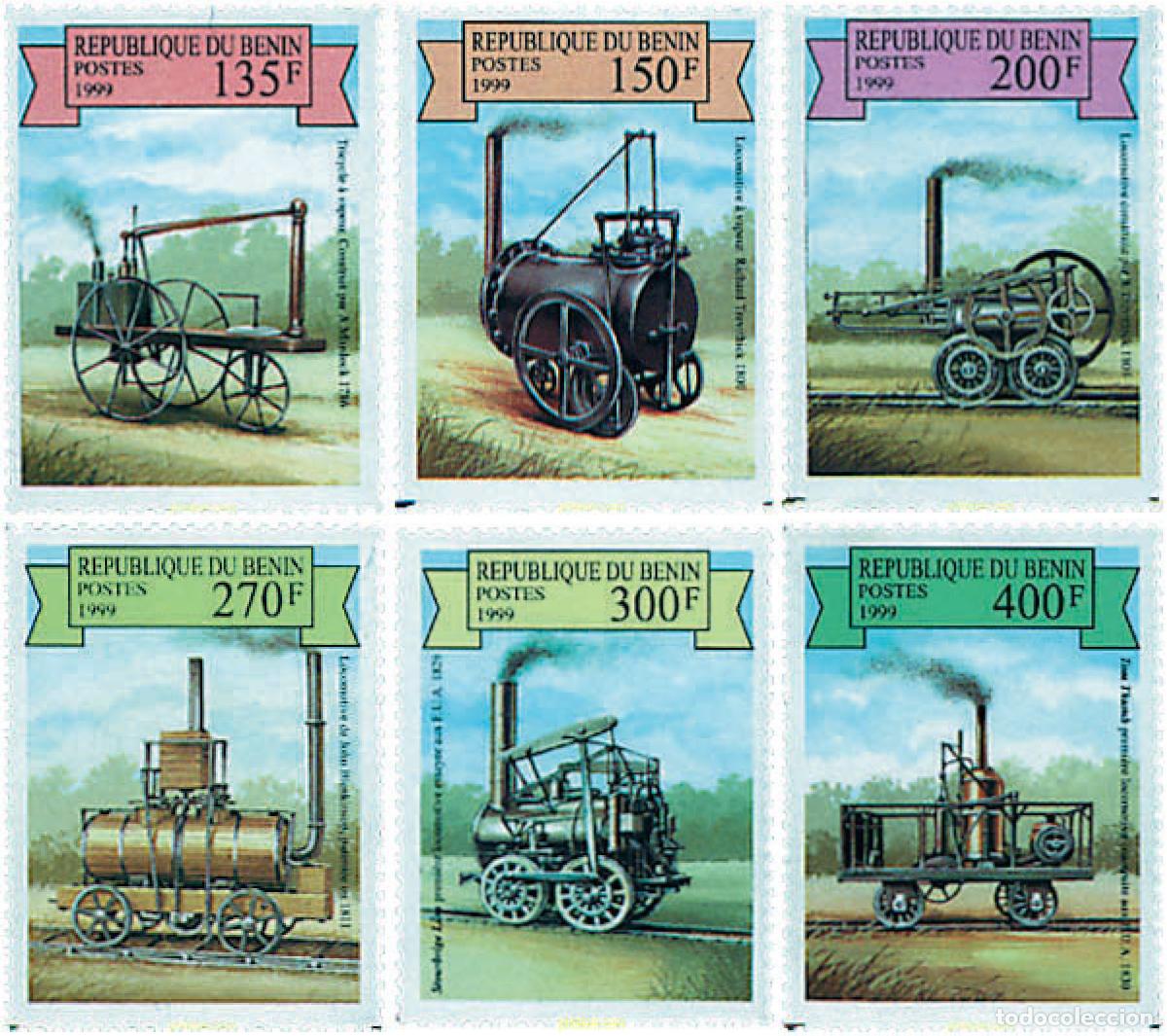 Sellos: 204065 MNH BENIN 1999 LOCOMOTORAS ANTIGUAS