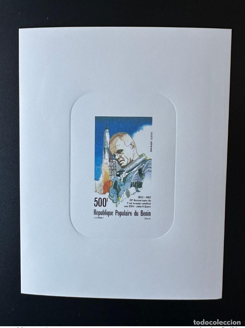 Sellos: Benin 1982 Mi. 278 Luxury Event Space USA 1962 John H. Glenn 20 a&ntilde;os