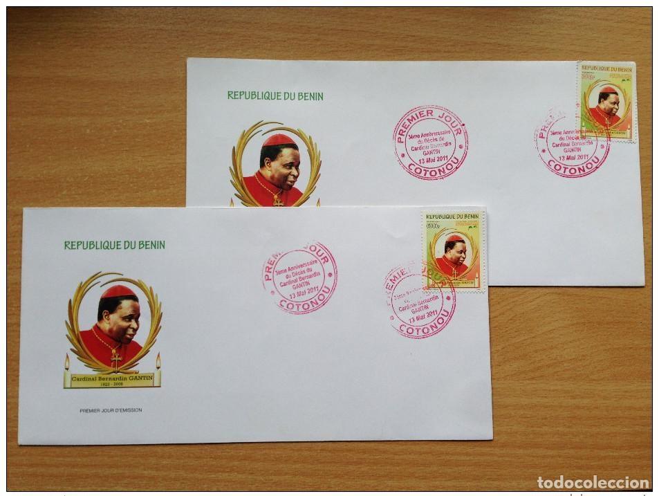 Sellos: Ben&iacute;n 2011 FDC sobre del primer d&iacute;a Cardenal Bernardin Gantin Religi&oacute;n 1922-2008