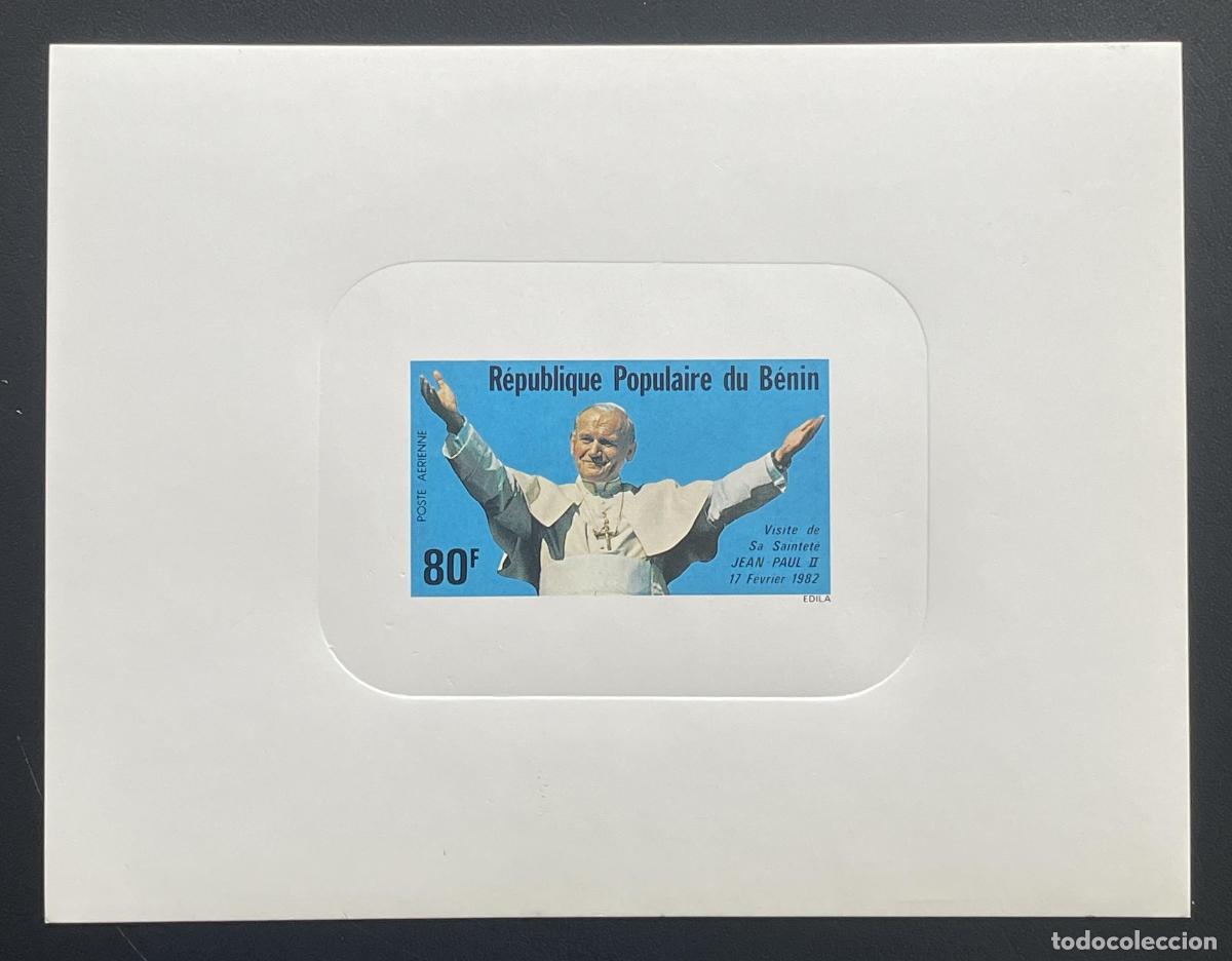 Sellos: Benin 1982 Mi. 277 prueba de lujo La visita del Papa Juan Pablo II Airmail
