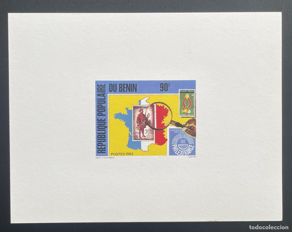 Sellos: Ben&iacute;n 1982 Mi. 285 cartero de la exposici&oacute;n Philexfrance a prueba lujo