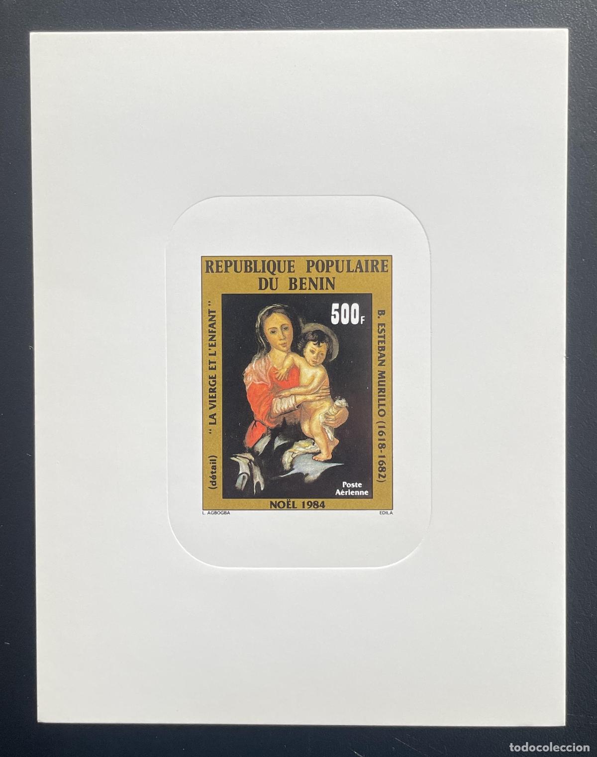 Sellos: Benin 1984 Mi. 379 a prueba de lujo Navidad Murillo Madonna Ni&ntilde;o