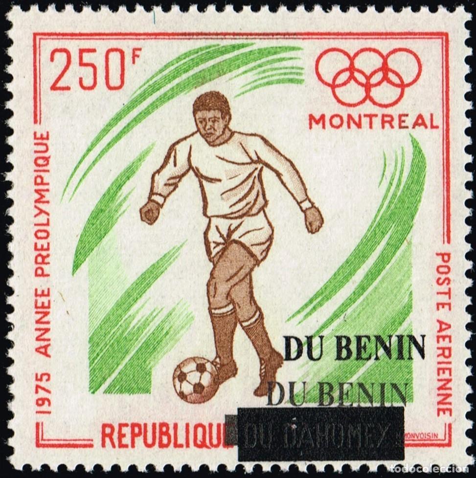 Stamps: Ben&iacute;n 2008 Mi. 1442x sobrecargado JJ.OO. Montreal f&uacute;tbol