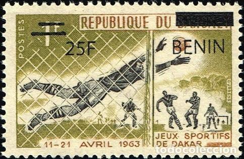 Stamps: Ben&iacute;n 2009 Mi. 1467 sobrecargado Juegos Deportivos Dakar f&uacute;tbol portero