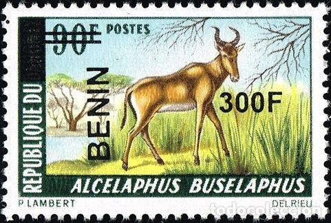 Briefmarken: Ben&iacute;n 2009 Mi. 1511 sobrecargado 300F Alcelaphus buselaphus bubalo fauna