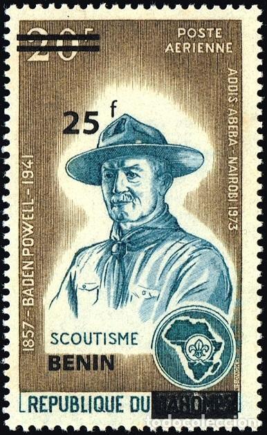 Francobolli: Ben&iacute;n 2009 Mi. 1519 II sobrecargado Baden Powell escultismo Nairobi