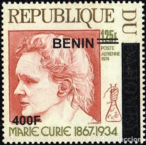 Sellos: Ben&iacute;n 2009 Mi. 1620 sobrecargado Marie Curie ciencia qu&iacute;mica f&iacute;sica