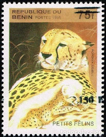 Sellos: Ben&iacute;n 2000 Mi. 1256 sobrecargado guepardo Acinonyx jubatus fauna