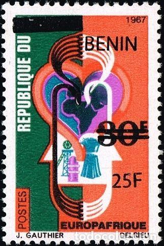 Sellos: Ben&iacute;n 2009 Mi. 1487 sobrecargado Europ&aacute;frica cooperaci&oacute;n Europa &Aacute;frica