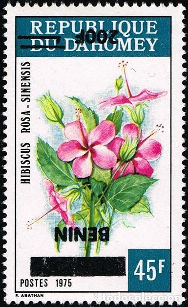 Sellos: Ben&iacute;n 2009 Mi. 1494x variedad sobrecargado Hibiscus Rosa-Sinensis flor flora