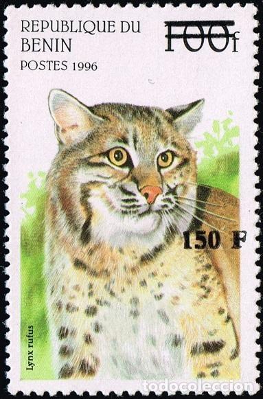 Francobolli: Ben&iacute;n 2000 Mi. 1282 sobrecargado Lynx rufus felino gato mont&eacute;s fauna