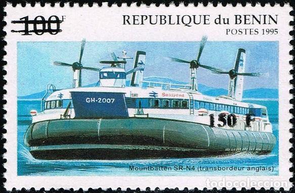 Francobolli: Ben&iacute;n 2000 Mi. 1271 sobrecargado aerodeslizador Mountbatten SR-N4 barco