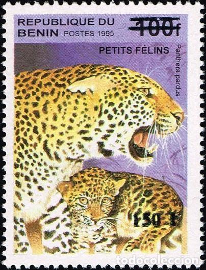 Sellos: Ben&iacute;n 2000 Mi. 1277 sobrecargado leopardo felinos Panthera pardus