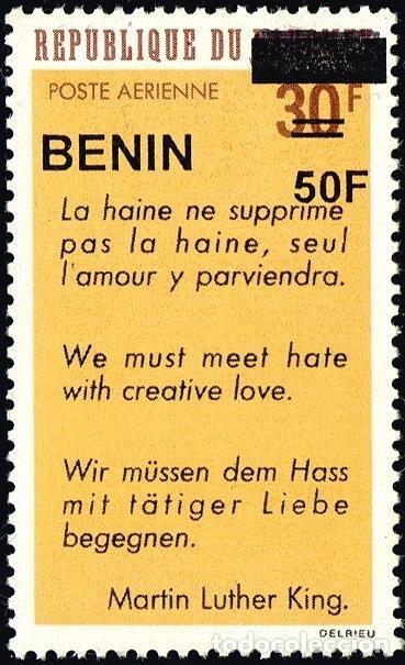 Sellos: Ben&iacute;n 2009 Mi. 1589 sobrecargado Martin Luther King correo a&eacute;reo