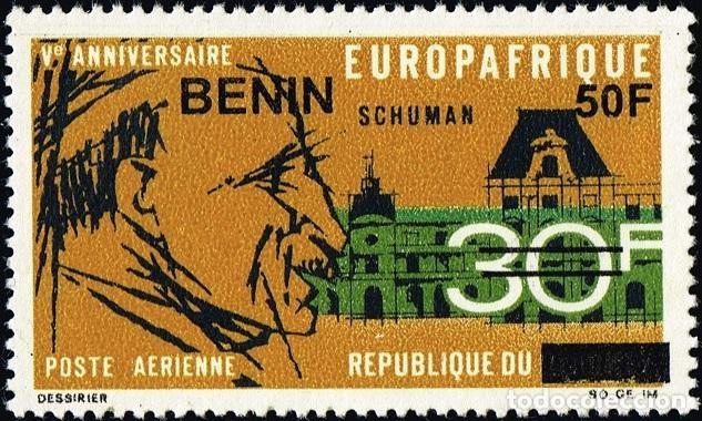 Sellos: Ben&iacute;n 2009 Mi. 1590 sobrecargado Europ&aacute;frica Schuman correo a&eacute;reo