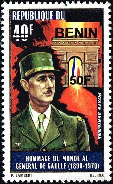 Sellos: Ben&iacute;n 2009 Mi. 1595 sobrecargado De Gaulle Arco Triunfo correo a&eacute;reo