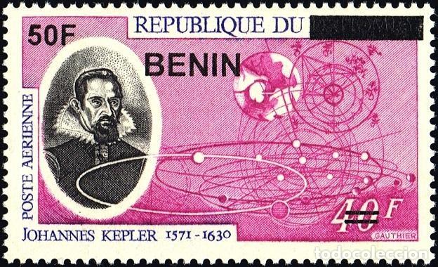 Sellos: Ben&iacute;n 2009 Mi. 1596 sobrecargado Johannes Kepler astronom&iacute;a a&eacute;rea