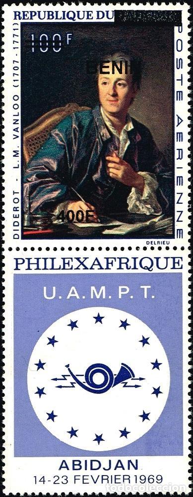 Sellos: Ben&iacute;n 2009 Mi. 1609 sobrecargado Diderot Vanloo Philexafrique pintura