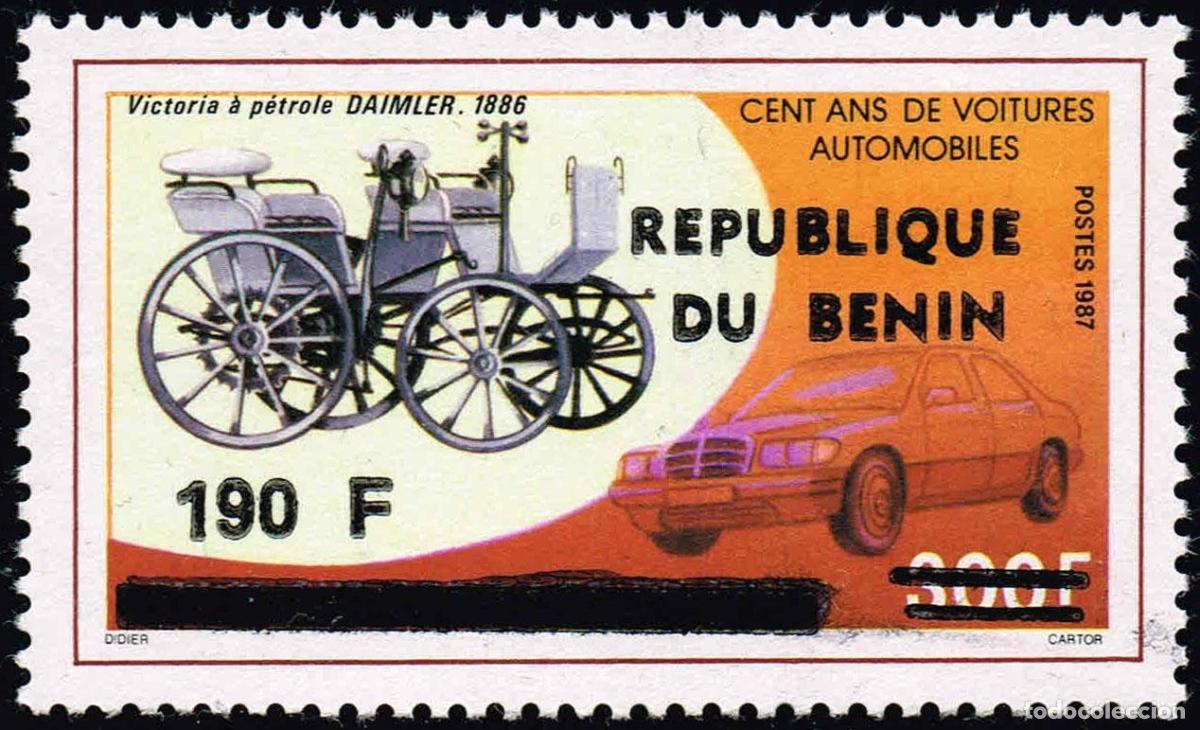 Sellos: Ben&iacute;n 1990 Mi. 503 sobrecargado 190F autom&oacute;vil Daimler Victoria 1886