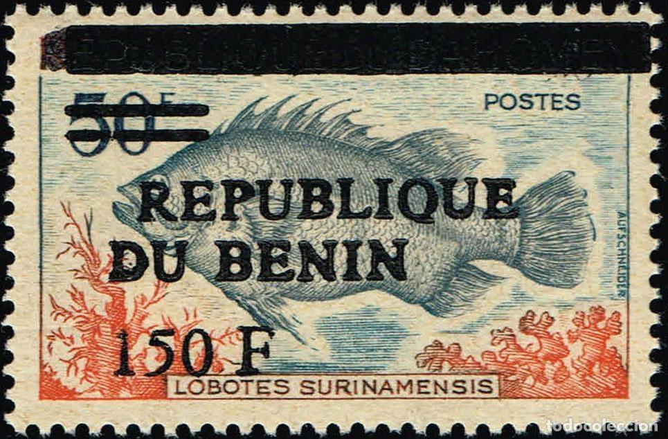 Francobolli: Ben&iacute;n 1996 Mi. 728 sobrecargado Lobotes surinamensis pez coral fauna