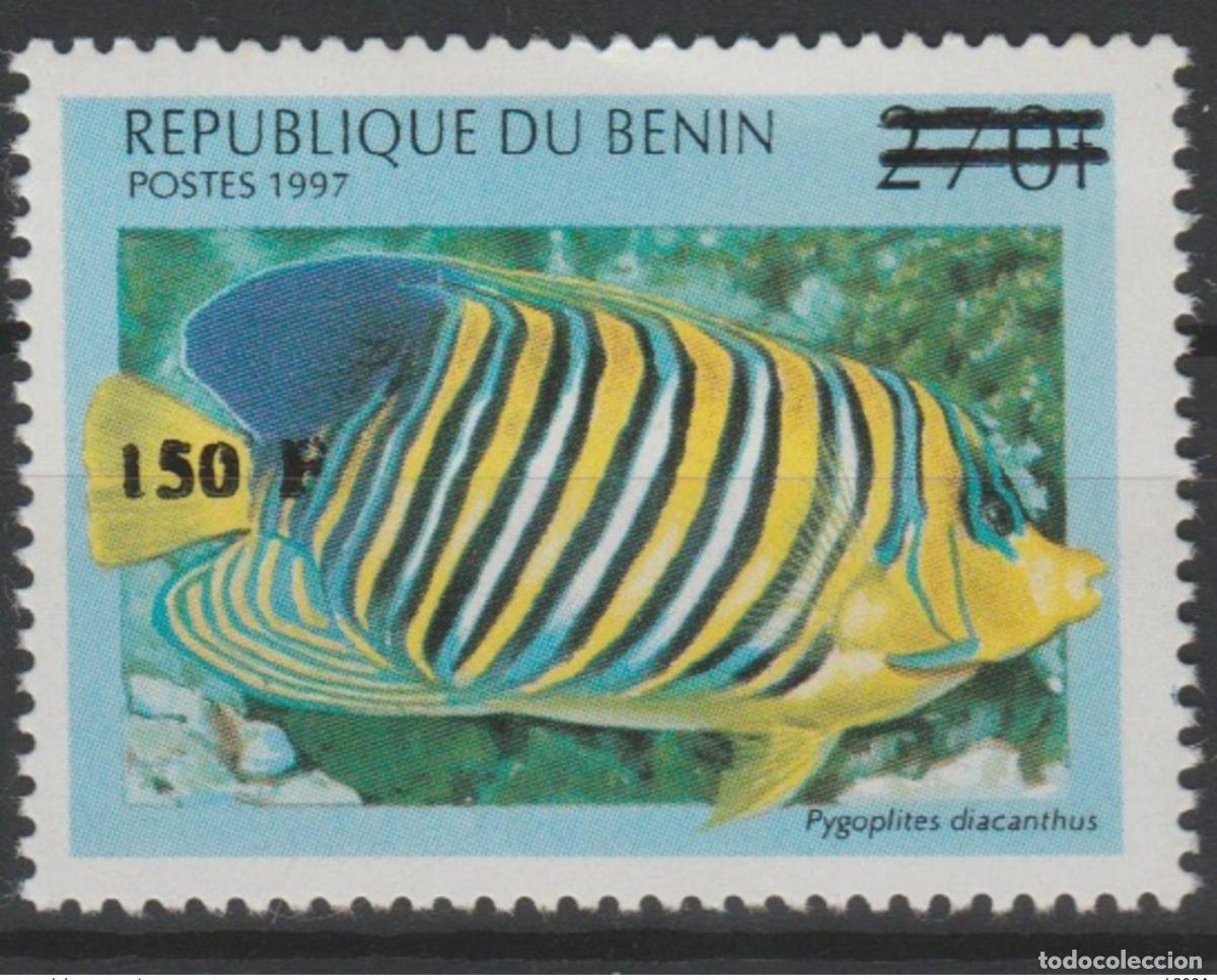 Sellos: Ben&iacute;n 2000 Mi. 1297 Peces vida marina silvestre sobrecargada MNH**